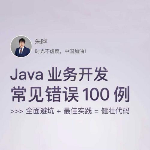 Java业务开发常见错误100例：全面避坑 + 最佳实践=健壮代码视频教程